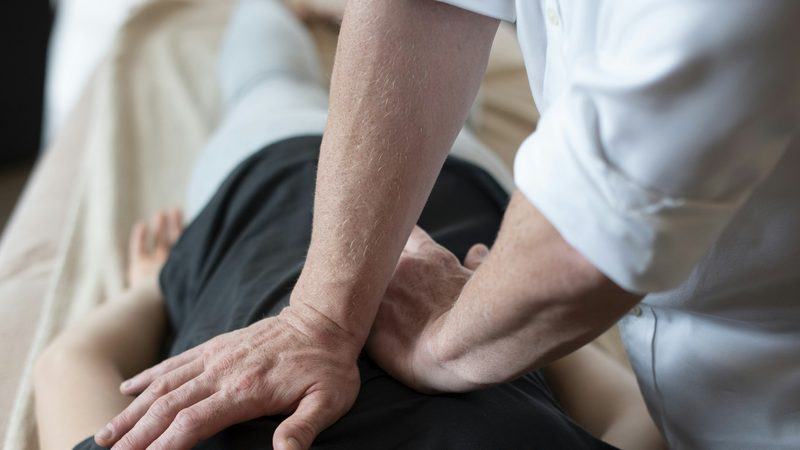 Chiropractic treatment session